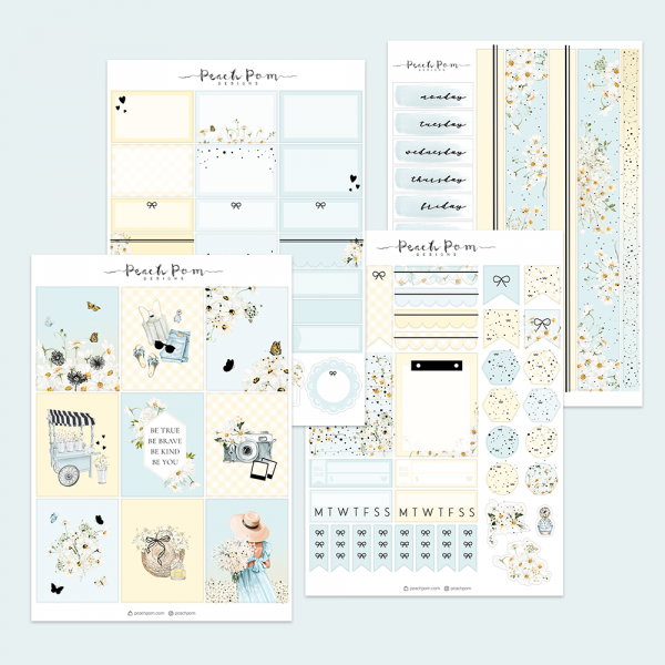 Daisy - Foiled Planner Stickers